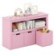 Multi-Purpose MDF Kids 3-Drawer Storage Cabinet with Wheels for Kids Room Living Room or Bedroom